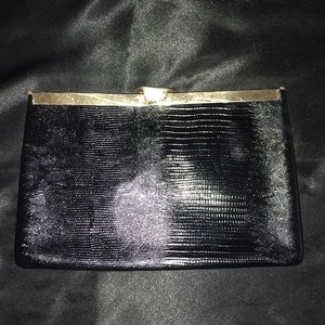 Vintage small black clutch